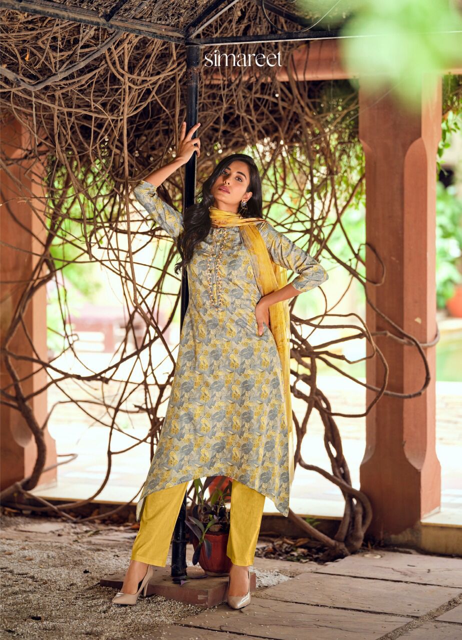 Simareet Grazia Pant Style Dress Material Catalog Lowest Price
